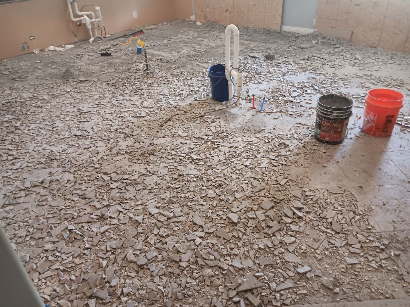 Tile floor tear-out