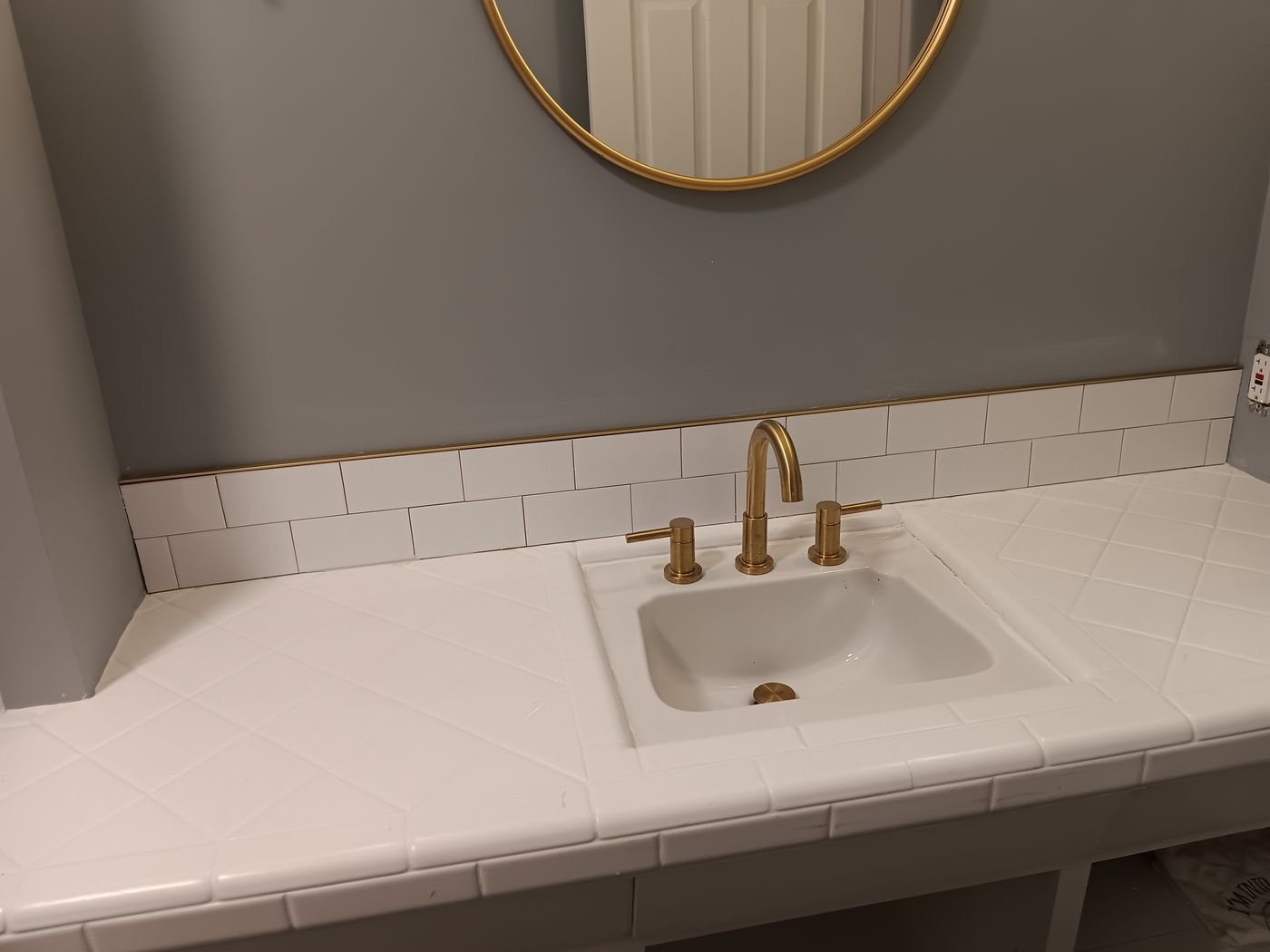 Vanity subway backsplash